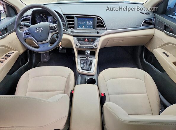 5NPD84LF3JH334156 2018 HYUNDAI ELANTRA White Առջևի վահանակի տեսք