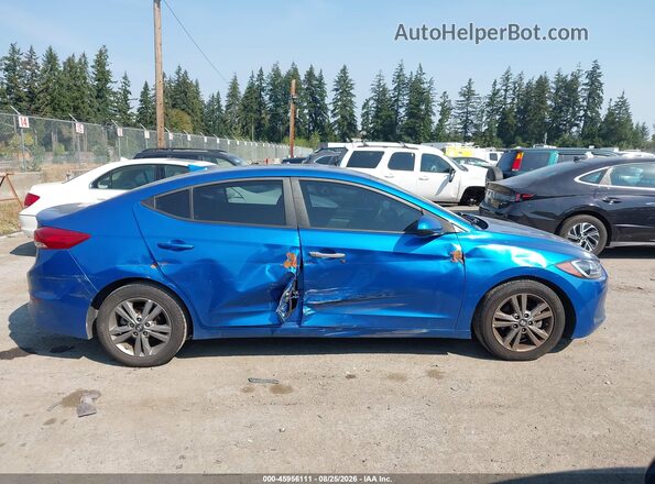 5NPD84LF3JH340037 2018 HYUNDAI ELANTRA Blue Widok wnętrza z tyłu
