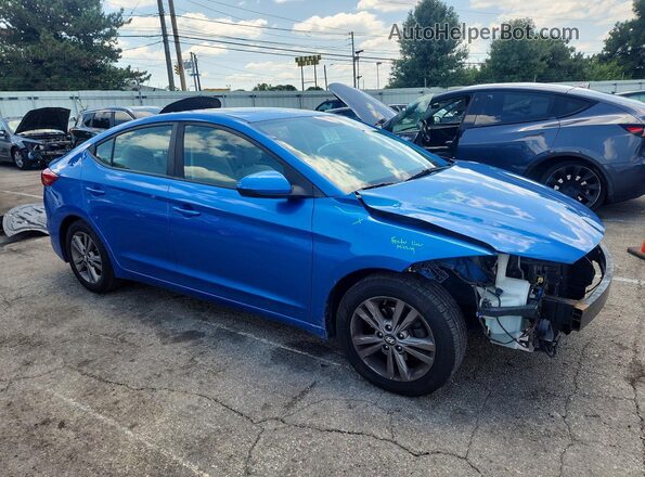 5NPD84LF3JH382952 2018 HYUNDAI ELANTRA Blue Przód prawy
