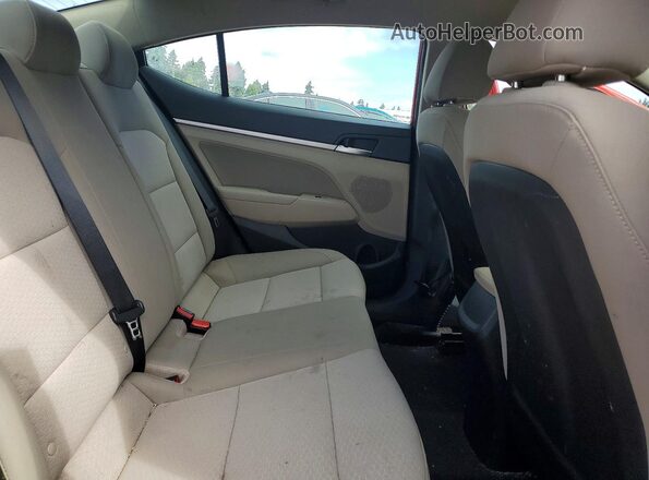 5NPD84LF3KH443508 2019 HYUNDAI ELANTRA Red Հետևի նստատեղերի տեսք