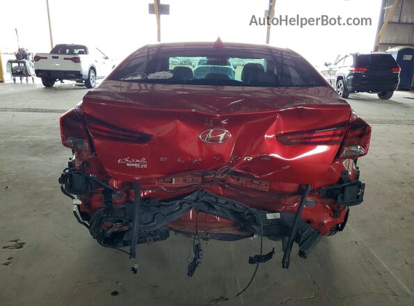 5NPD84LF3KH472782 2019 HYUNDAI ELANTRA Red Вид ззаду