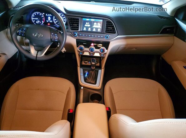 5NPD84LF3KH472782 2019 HYUNDAI ELANTRA Red Вид панелі приладів