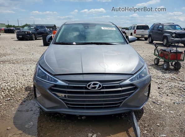 5NPD84LF3KH478632 2019 HYUNDAI ELANTRA Gray Front view