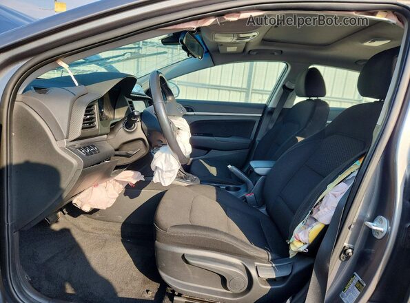 5NPD84LF3KH480154 2019 HYUNDAI ELANTRA Gray Вид салону спереду