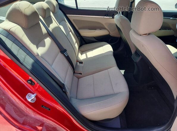 5NPD84LF3LH515938 2020 HYUNDAI ELANTRA Red Հետևի նստատեղերի տեսք