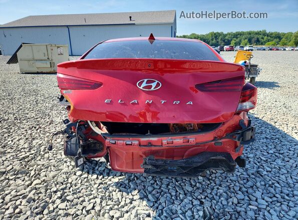 5NPD84LF3LH536613 2020 HYUNDAI ELANTRA Red Rear view