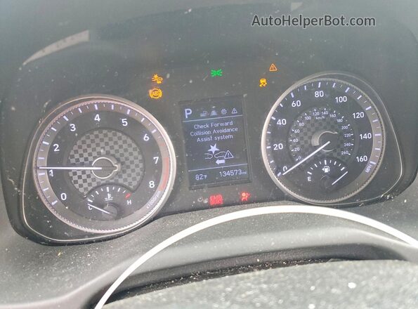 5NPD84LF3LH574696 2020 HYUNDAI ELANTRA Blue Instrument cluster view