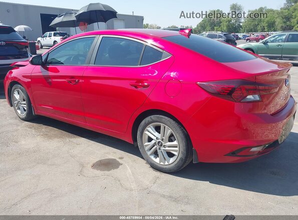 5NPD84LF3LH588453 2020 HYUNDAI ELANTRA Red Rear left