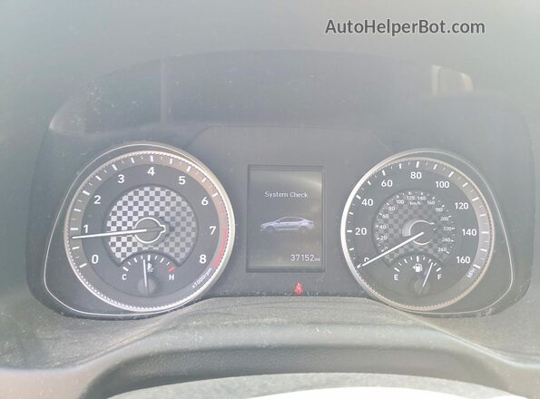 5NPD84LF3LH612198 2020 HYUNDAI ELANTRA White Vista del cuadro de instrumentos
