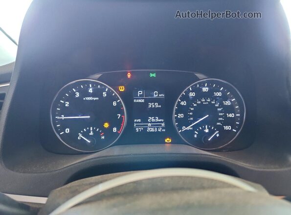 5NPD84LF4HH033289 2017 HYUNDAI ELANTRA Серебряный Вид щитка приборов