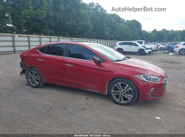 5NPD84LF4HH042736 2017 HYUNDAI ELANTRA Red Widok wnętrza z tyłu