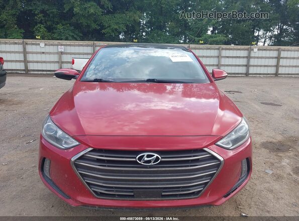 5NPD84LF4HH042736 2017 HYUNDAI ELANTRA Red Widok zestawu wskaźników