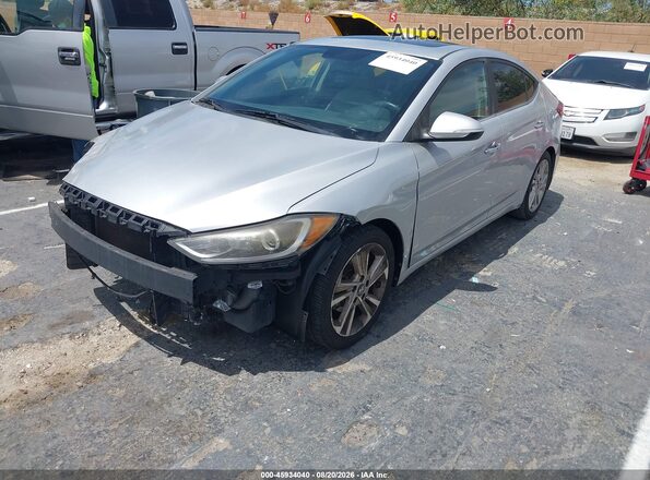 5NPD84LF4HH059116 2017 HYUNDAI ELANTRA Silver წინა მარცხენა ხედი სამი მეოთხედიდან