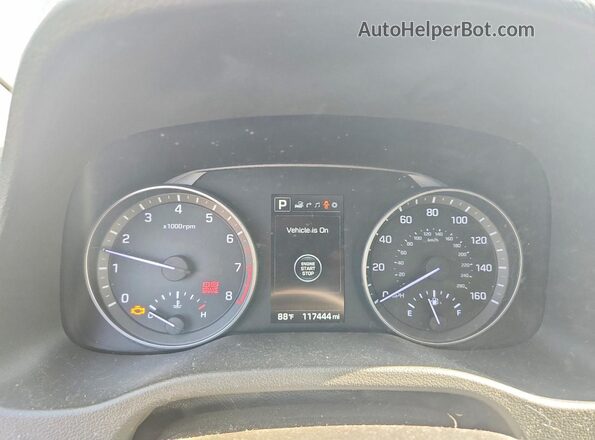 5NPD84LF4HH060623 2017 HYUNDAI ELANTRA Blue ხელსაწყოთა პანელის ხედი
