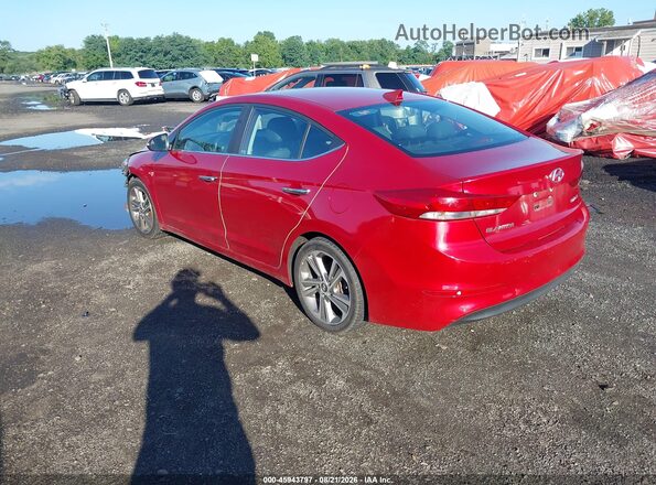 5NPD84LF4HH107536 2017 HYUNDAI ELANTRA Red უკანა მარცხენა