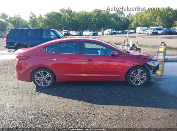 5NPD84LF4HH107536 2017 HYUNDAI ELANTRA Red უკანა სალონის ხედი