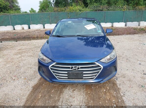 5NPD84LF4HH110095 2017 HYUNDAI ELANTRA Blue Вид щитка приладів