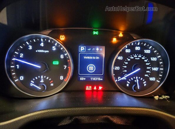 5NPD84LF4HH113580 2017 HYUNDAI ELANTRA Blue ხელსაწყოთა პანელის ხედი