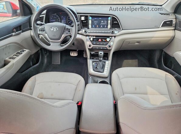 5NPD84LF4HH160317 2017 HYUNDAI ELANTRA Red წინა პანელის ხედი