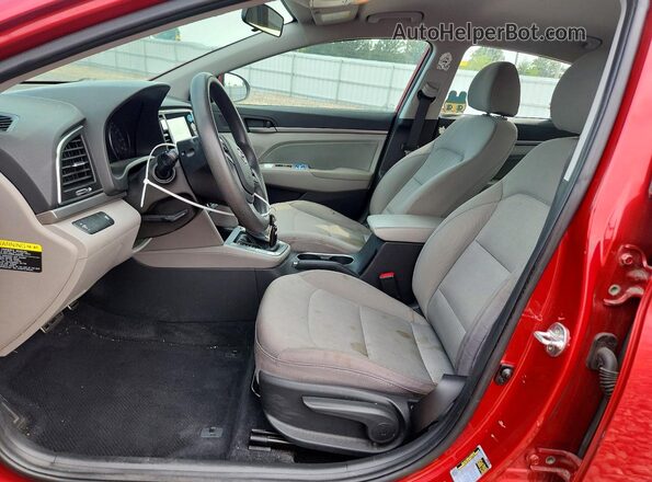5NPD84LF4HH160317 2017 HYUNDAI ELANTRA Red წინა სალონის ხედი