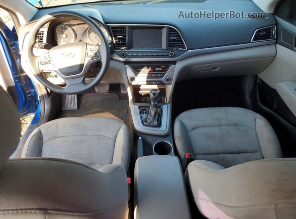 5NPD84LF4HH185590 2017 HYUNDAI ELANTRA Blue წინა პანელის ხედი