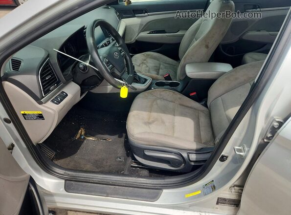 5NPD84LF4JH220313 2018 HYUNDAI ELANTRA Silver Вид салону спереду