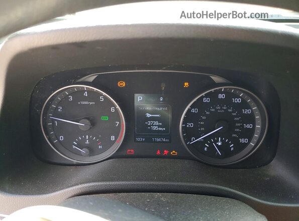 5NPD84LF4JH302199 2018 HYUNDAI ELANTRA White Vista del cuadro de instrumentos