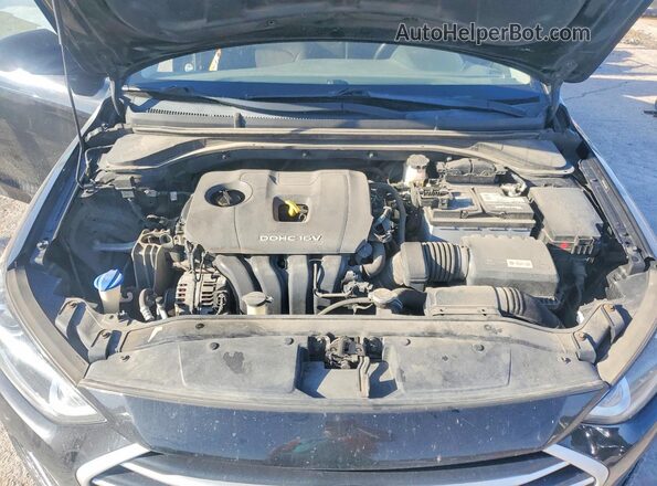 5NPD84LF4JH320802 2018 HYUNDAI ELANTRA Black Widok wnętrza z tyłu