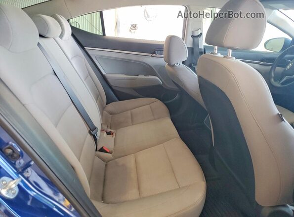 5NPD84LF4JH341648 2018 HYUNDAI ELANTRA Blue უკანა სავარძლების ხედი