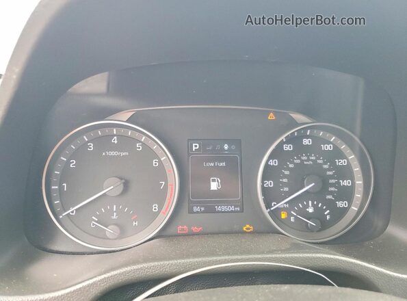 5NPD84LF4JH341648 2018 HYUNDAI ELANTRA Blue ხელსაწყოთა პანელის ხედი
