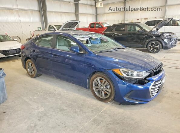 5NPD84LF4JH341651 2018 HYUNDAI ELANTRA Синий Передняя правая четверть