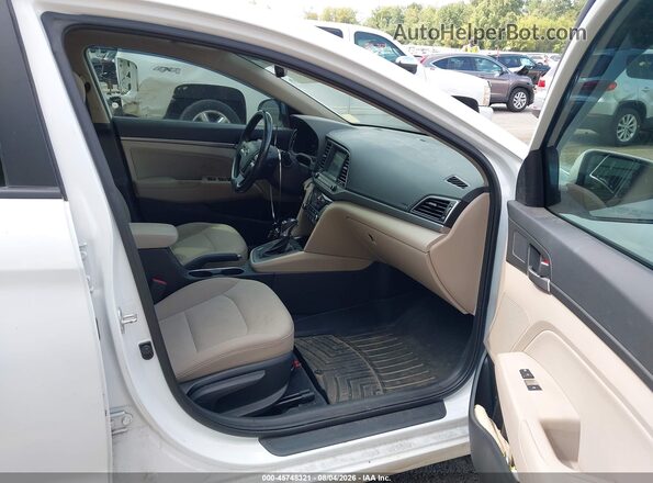5NPD84LF4JH377565 2018 HYUNDAI ELANTRA White წინა სალონის ხედი