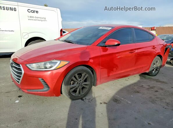 5NPD84LF4JH402626 2018 HYUNDAI ELANTRA Red Trasero izquierdo