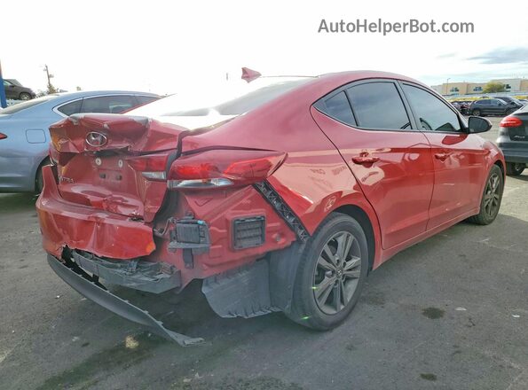5NPD84LF4JH402626 2018 HYUNDAI ELANTRA Red Vista trasera