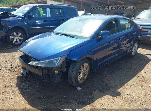 5NPD84LF4KH413112 2019 HYUNDAI ELANTRA Blue Front left