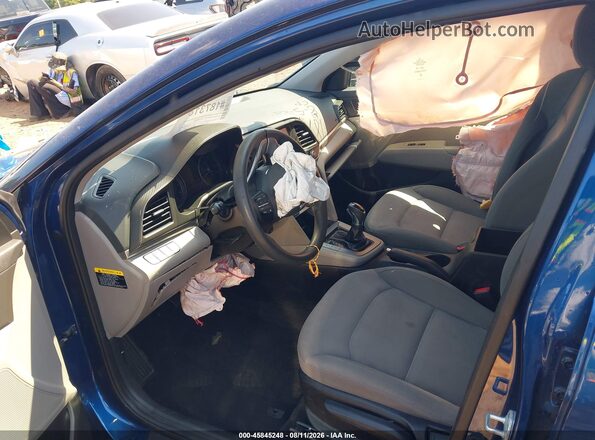 5NPD84LF4KH413112 2019 HYUNDAI ELANTRA Blue Front interior view