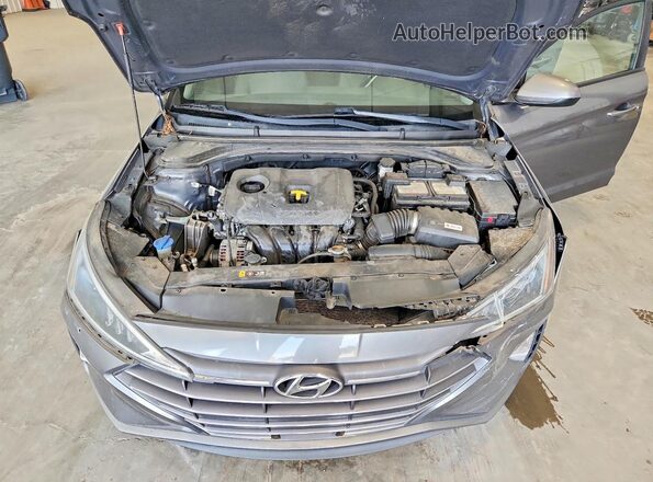 5NPD84LF4KH419587 2019 HYUNDAI ELANTRA Серый Вид задней части салона
