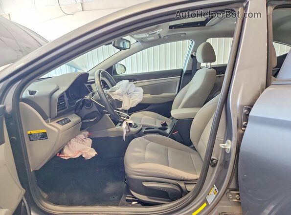 5NPD84LF4KH419587 2019 HYUNDAI ELANTRA Серый Вид салона спереди