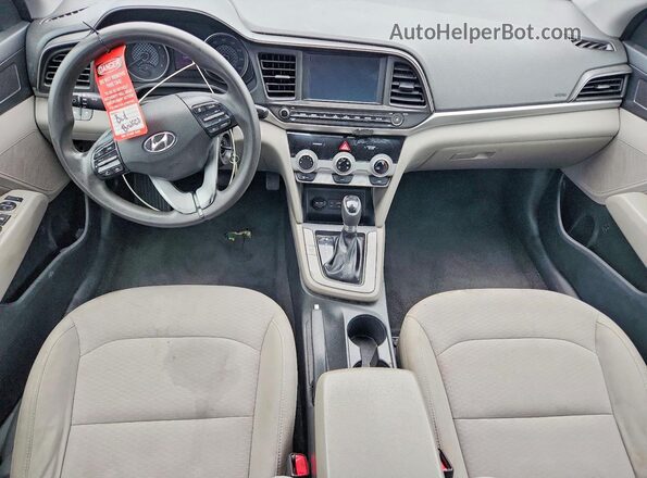 5NPD84LF4KH431691 2019 HYUNDAI ELANTRA Blue Widok deski rozdzielczej
