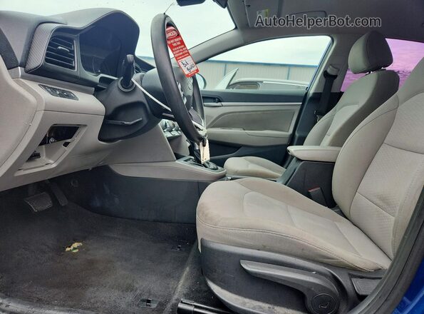 5NPD84LF4KH431691 2019 HYUNDAI ELANTRA Blue Widok wnętrza z przodu