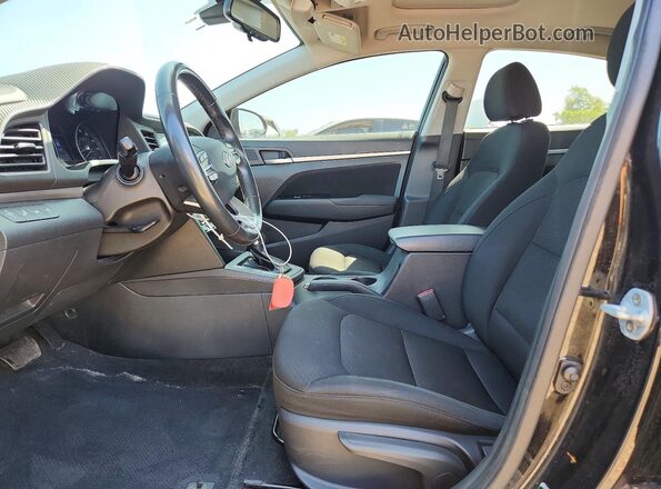 5NPD84LF4KH434235 2019 HYUNDAI ELANTRA Black Widok wnętrza z przodu