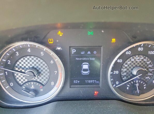 5NPD84LF4KH480115 2019 HYUNDAI ELANTRA Red Вид щитка приладів