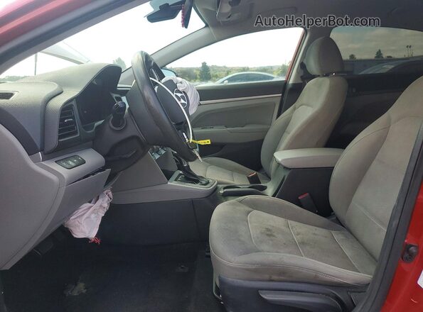 5NPD84LF4KH480115 2019 HYUNDAI ELANTRA Red Вид салону спереду
