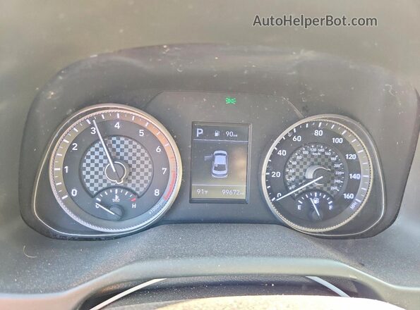5NPD84LF4LH514572 2020 HYUNDAI ELANTRA Серебряный Вид щитка приборов