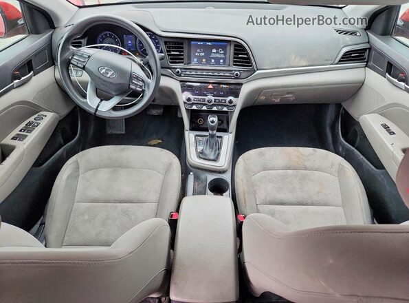 5NPD84LF4LH525944 2020 HYUNDAI ELANTRA Red წინა პანელის ხედი