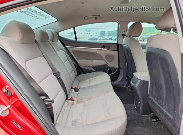 5NPD84LF4LH525944 2020 HYUNDAI ELANTRA Red უკანა სავარძლების ხედი