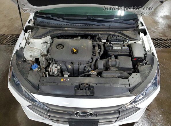 5NPD84LF4LH583259 2020 HYUNDAI ELANTRA White Widok wnętrza z tyłu