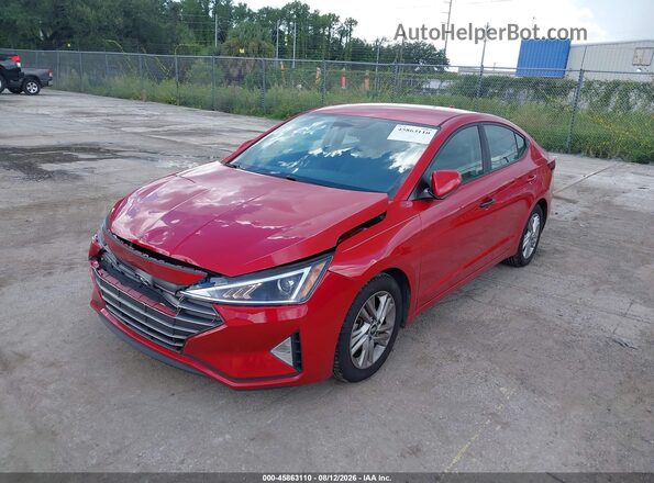 5NPD84LF4LH592785 2020 HYUNDAI ELANTRA Red Przód lewy