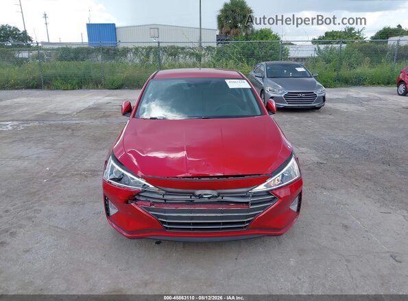 5NPD84LF4LH592785 2020 HYUNDAI ELANTRA Red Widok zestawu wskaźników