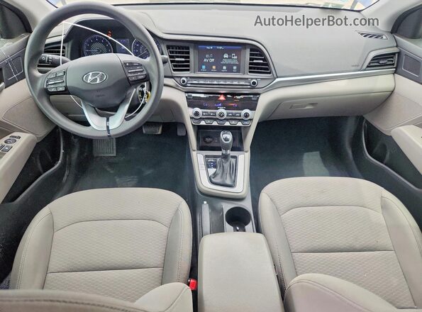 5NPD84LF4LH599090 2020 HYUNDAI ELANTRA Синий Вид панели приборов